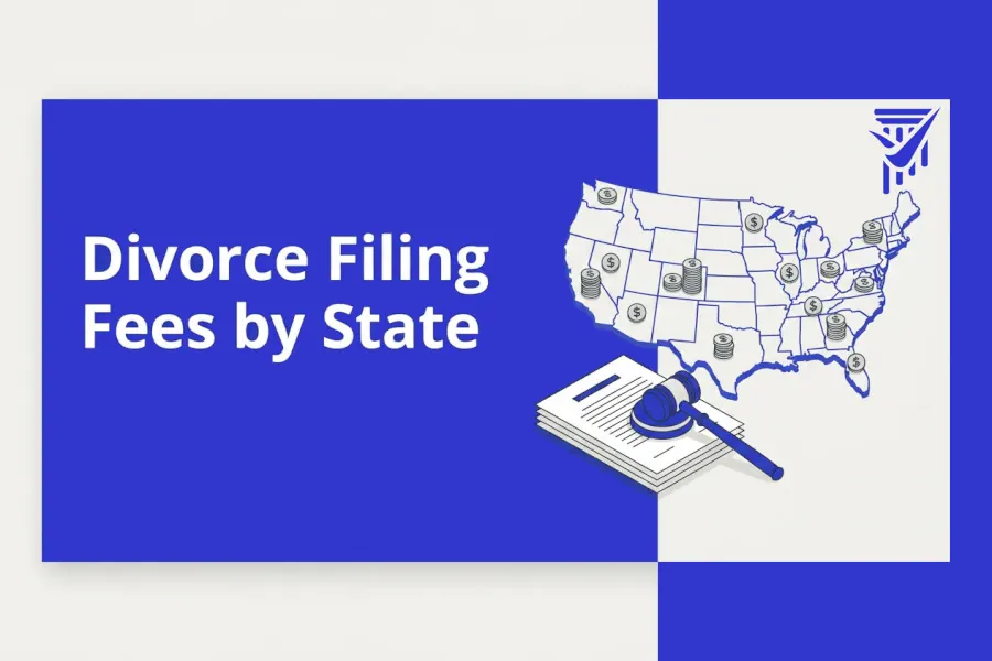 Divorce filing fees by state across the US