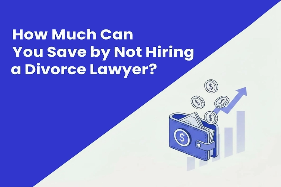 Savings from filing an uncontested divorce without a lawyer