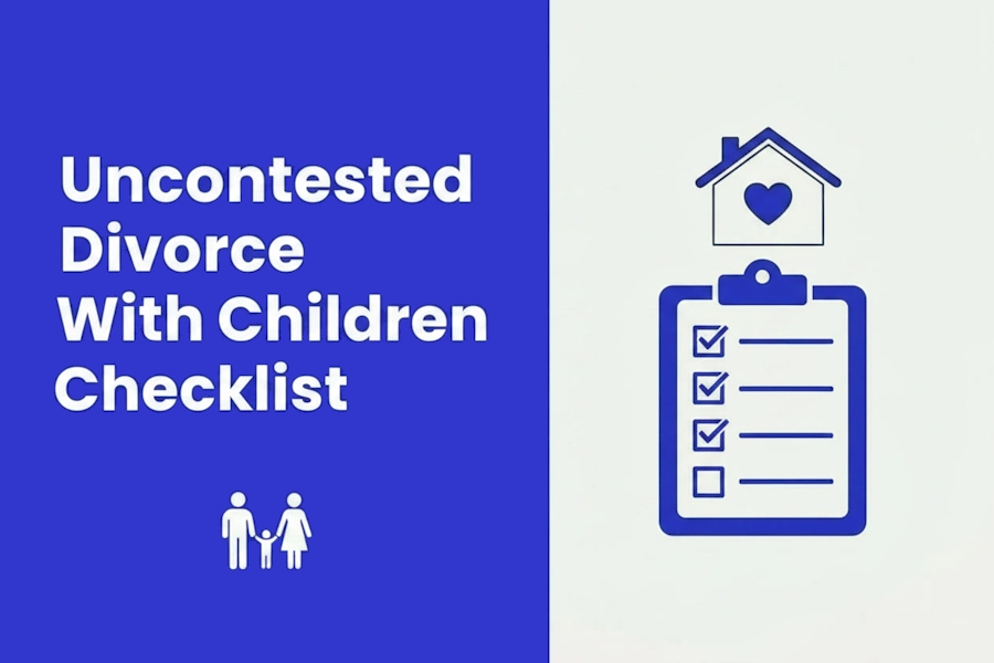 Checklist icon for uncontested divorce with children